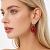 Yheakne Vintage Teardrop Ruby Drop Earrings Red Teardrop Earrings Ruby