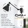 GOODATE 1 Pack Plug in Wall Sconce with Remote Control,