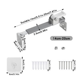 2Pcs TV Anchors for Baby Proofing, Metal TV Safety Straps Adjustable to Prevent Falling and Anti Tip, Anti Tip TV Strap, Furniture Anchors Kit, No Drill TV Wall Anchor Straps (5.5-7.8inch)