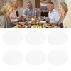 6PCS Round Placemat Woven White Table Mat Heat Insulation Easy