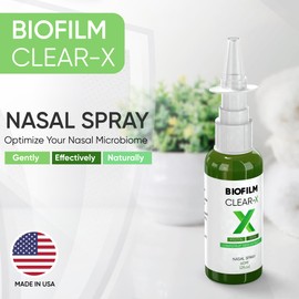 BioFilm Clear-X Nasal Spray with EDTA, Xylitol and Grapefruit Seed Extract, 2 fl oz 60 ml, 500 Sprays per Bottle