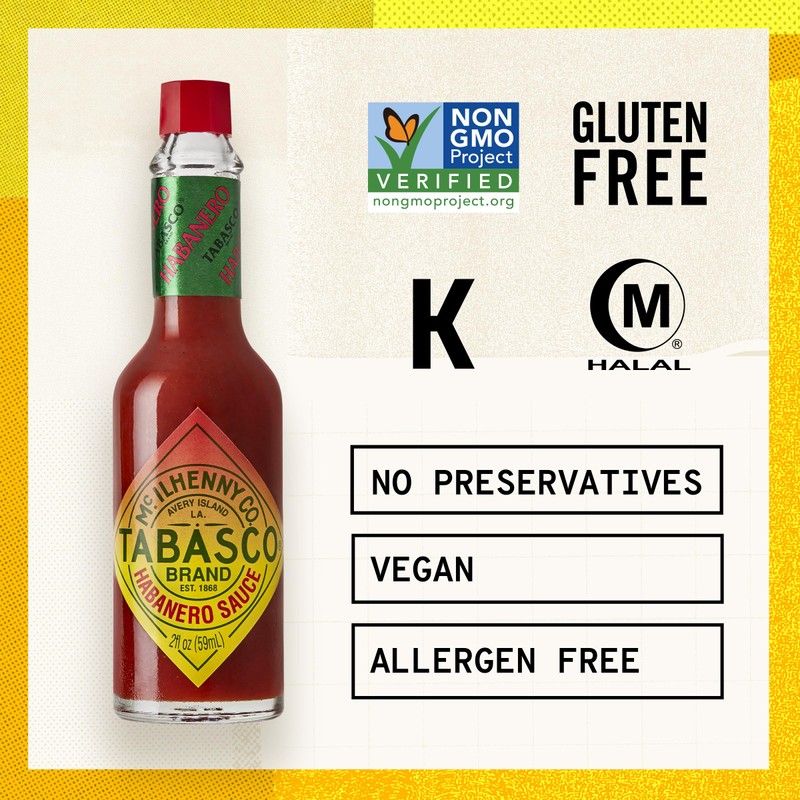 TABASCO Brand Habanero Hot Sauce, Spicy Heat & Fruity Balance,