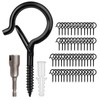 48 PCS Q-Hanger Hooks, Screw Hooks for Outdoor String Lights,