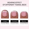 French Tip Press on Toe Nails Pack,Light Pink Press On