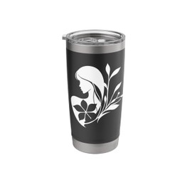 Women Lineart Plant Woman Art Minimalist Minimalism Stainless Steel Insulated Tumbler