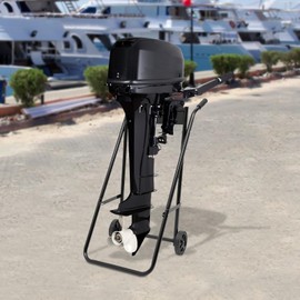 choayun Outboard Boat Motor Stand, Foldable Boat Motor Trolley Cart with 2 Wheels & Rubber Handle, Heavy Duty Outboard Boat Engine Carrier Cart, Multi Purposed Engine Motor Stand for 30 Hp