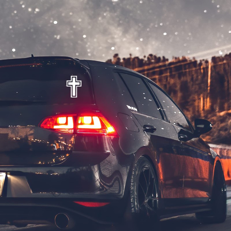 Cross Christian Decal Car Truck Bumper Window Sticker