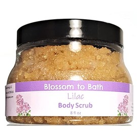 Lilac Body Scrub (8 Ounce) - Phthalate Free Fragrance - Softens, Moisturizes And Exfoliates with a Fresh Blooming Scent