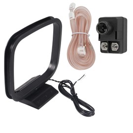 FM Antenna Dipole AM Loop Antenna with 2 Pin Bare Wire Radio Antenna Indoor with F-Type Balun 300-75 ohm Connector for Stereo Receiver for Indoor Radio Audio Home Natural Sound Theater Receiver