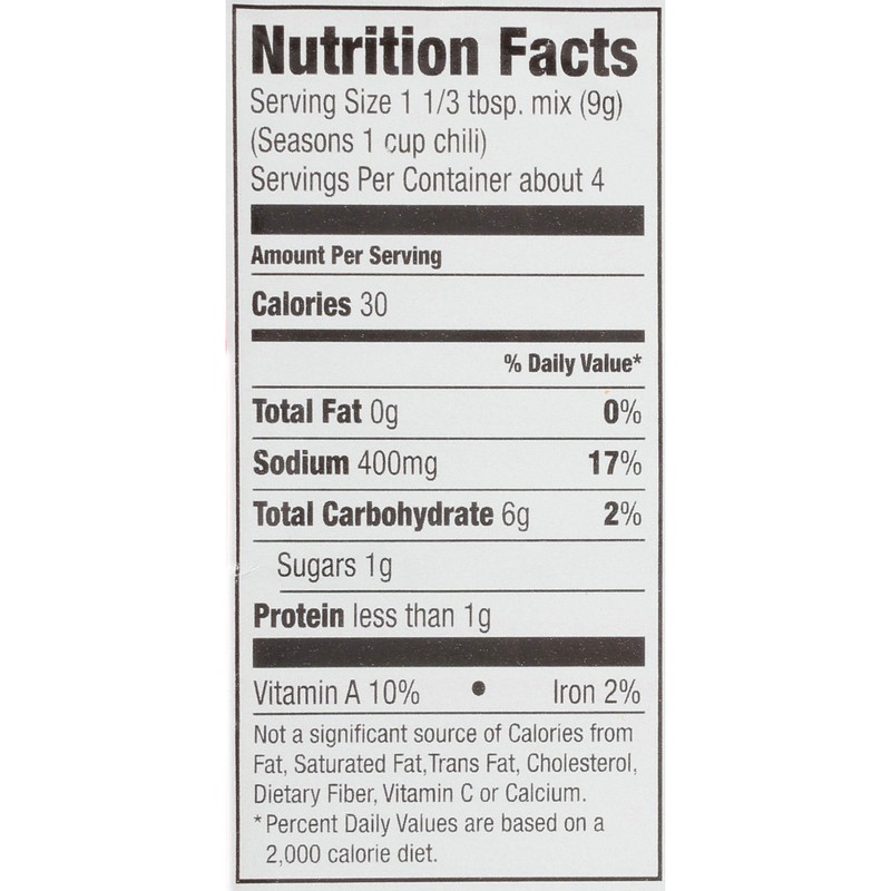 McCormick Mild Chili Seasoning Mix, 1.25 oz (Pack of 24)