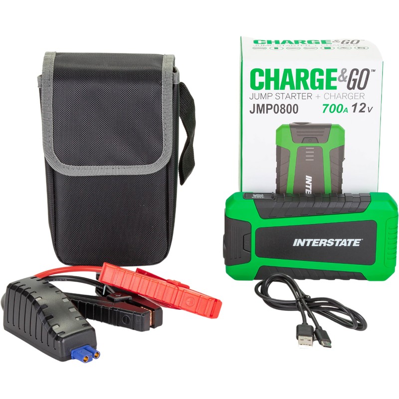 Interstate Batteries Jump Starter and Charger 12V 700A (8,000mAh, 8Ah)
