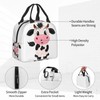 JIMOWANG Cute Cartoon Milk Cow Portable Lunch Bag Compact Tote