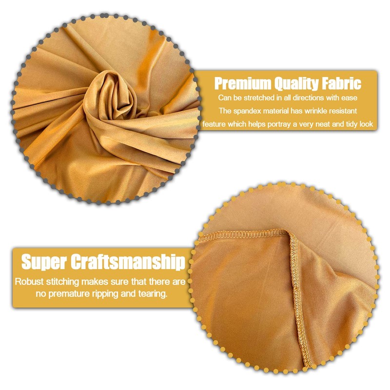 Dololoo Stretchable Tablecloths 6ft for Rectangle Tables with Open Back,