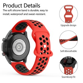 Meliya Bands Compatible with Garmin Forerunner 245/645 Band, Forerunner 55/158 Band, 20mm Replacement Soft Silicone Sport Band for Garmin Forerunner 645/245 Music, Forerunner 55/158 Smart Watch