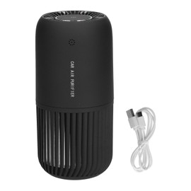 Black Air Purifier Portable USB Powered Low Noise Car Air Cleaner for Home Car Living Room