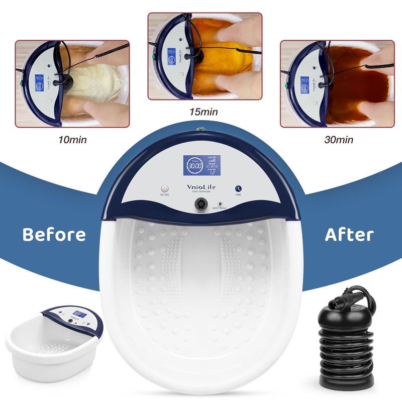VnioLife Ionic Foot Bath Detox Machine, Portable Ion Detox Foot