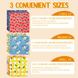 Reusable Beeswax Wrap 27pcs Beeswax Wraps for Food Eco-Friendly Beeswax Food Wraps Organic Sustainable Zero Waste Bread Sandwich Wrapper Cloth Reusable Plastic-Free Food Storage Wrap