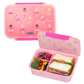 Wildkin Reusable Food Container for Boys and Girls- BPA-Free, Leak Resistant, Kid-Friendly with Removable Insert and Easy Open/Close Clasps, Airtight and Dishwasher Safe (Ballerina)