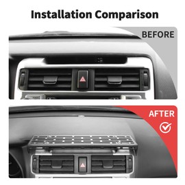 JWWY for 4runner Center Console Extension Holder Mount Dashboard Mounting Bracket Trim for 2010-2025 Toyota 4runner Interior Accessories, Alloy Black 2PCS