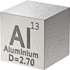 Aluminum Cube - Metal Element Cubes - Laser Engraved Density
