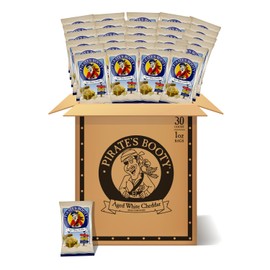 Pirate's Booty Aged White Cheddar Cheese Puffs, Gluten-Free, Kids Snacks, 1oz (30ct)
