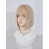 Eileen Bob Blonde Wig, Natural Fluffy Women's Wig, Straight, Small