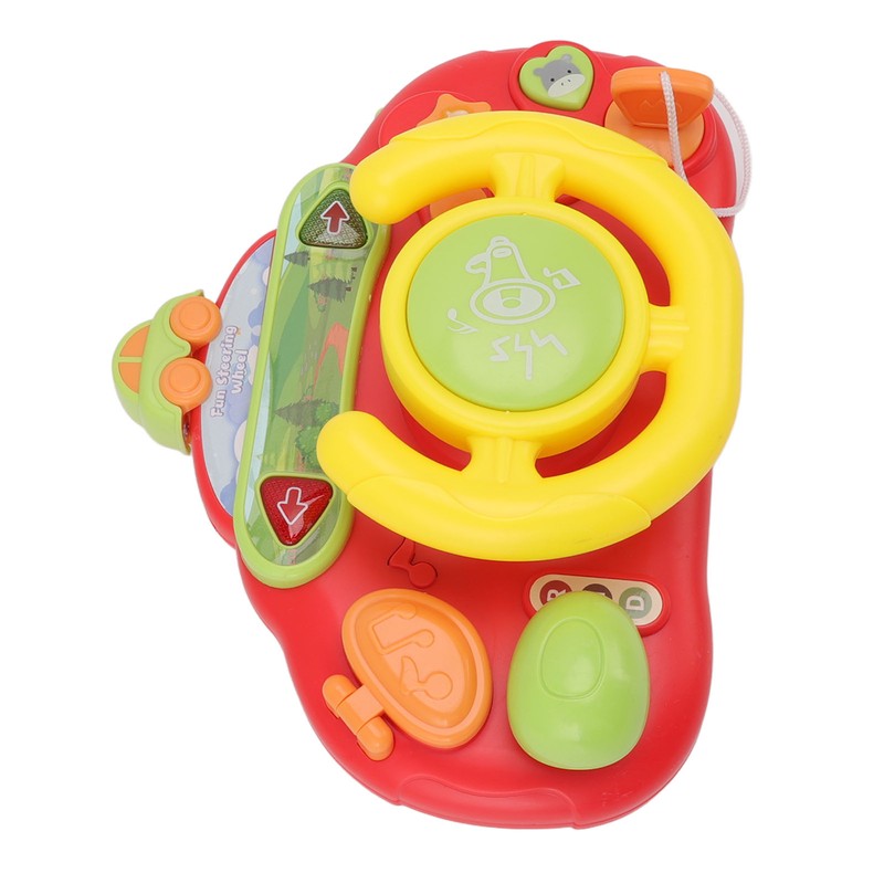 Simulation Steering Wheel Toy Free Rotation Music Sound Educational Driving