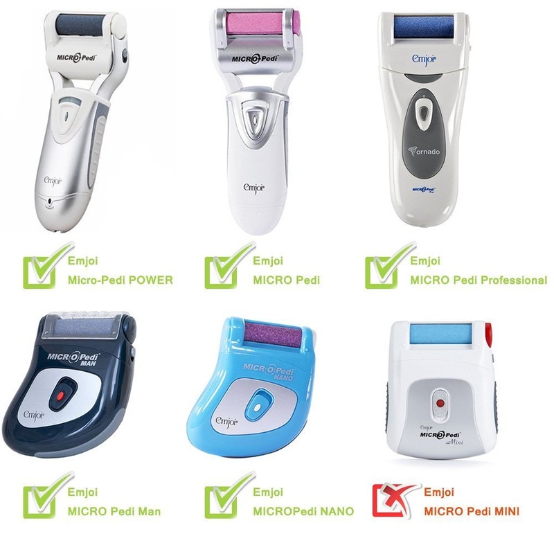 4 x Coarse Replacement Rollers Compatible with Emjoi Micro Pedi