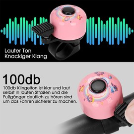 Children's Bicycle Bell for Children Girls Boys Adults 120 dB Mini Loud Bicycle Bell for Bicycle, Scooter, Tricycle, Children's Bike, Children's Bike, Mountain Bike - Bicycle Accessories