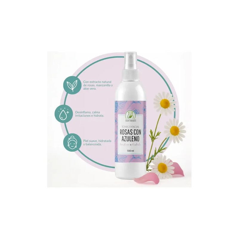 Tónico De Rosas & Azuleno Antiinflamatorio (500ml)
