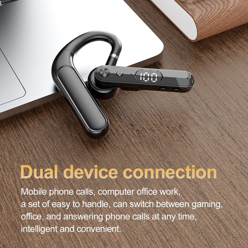 NVAHVA Single Bluetooth Phone Earpiece 48Hrs Earbud One Ear Piece