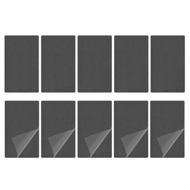 DTGN 100x60x0.5mm(LxWxT) Blank Metal Card - 10Pack - Good for Machinery - Anodized Aluminum Equipment Nameplate - Black