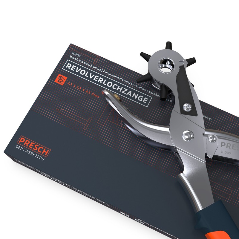 Presch Revolving Punch Plier - Leather Punch - Heavy Duty