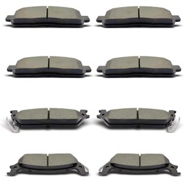 AnnoVinco 8PCS Ceramic Front and Rear Brake Pads Replacement Kit Fits 2004-2008 for Ford F-150, 2006-2008 for Lincoln Mark LT (D1012 D1083)