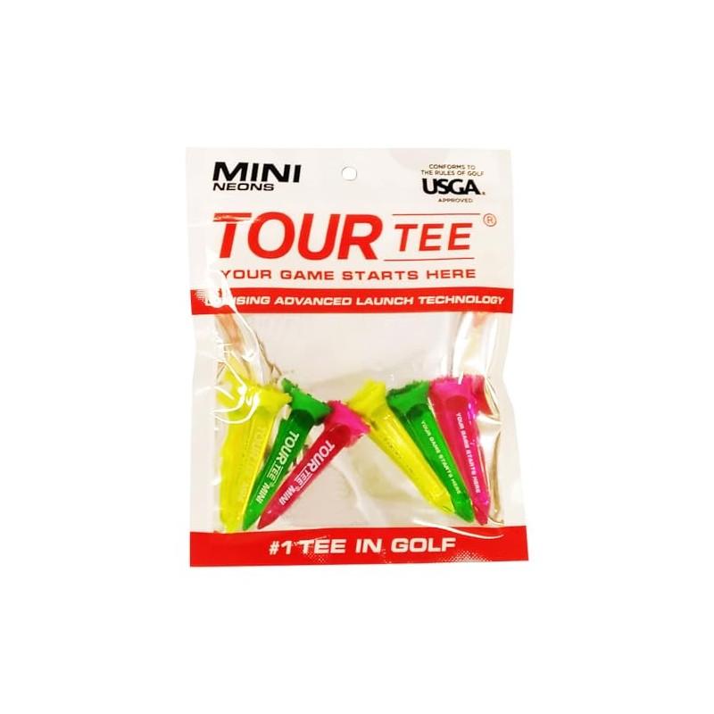 Tour Tee MINI NEONS Golf Tee (Pack of 6) T-491