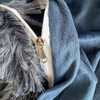 chovy Faux Fur Navy Blue Comforter Cover Duvet Cover King