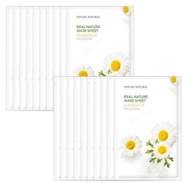 15+15 Real Nature Essence Mask Pack Chamomile 15+15 리얼 네이처 에센스 마스크팩 캐모마일