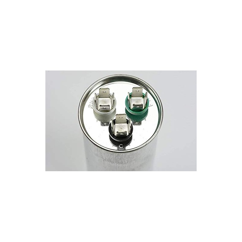 TEMCo 50+5 uf/MFD 370-440 VAC Volts Round Dual Run Capacitor