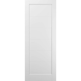 SARTODOORS Slab Barn Door Panel | Quadro 4115 White Silk | Sample of Color
