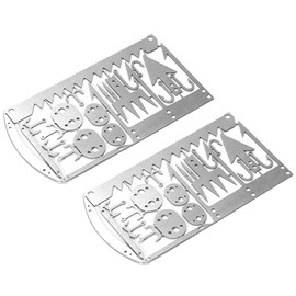GoodsLand GD-SVCDTOOL-2SET 12 in 1 Survival Card, Multi-Tool Card, Card Type, Multi-Tool Card, Multi-Tool, Small, Outdoor, Camping, Survival