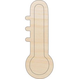 Medical Thermometer - Laser Cut Out Unfinished Wood Craft Shape XTR75 14" / 1/4" thick