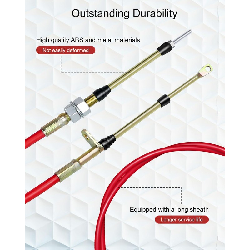 WMJNH 80833 Shifter Cable Fits for B&M Shifters with Eyelet