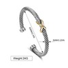 Aprilery 2 Pcs Cuff Bracelet for Women Wire Cable Bracelet
