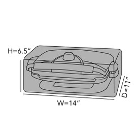 Covermates Keepsakes - Griddle Cover - Dust Protection - Stain Resistant - Washable - Appliance Cover, Red