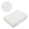 Exclusive home textile terry towelling fitted sheet premium brand., White,