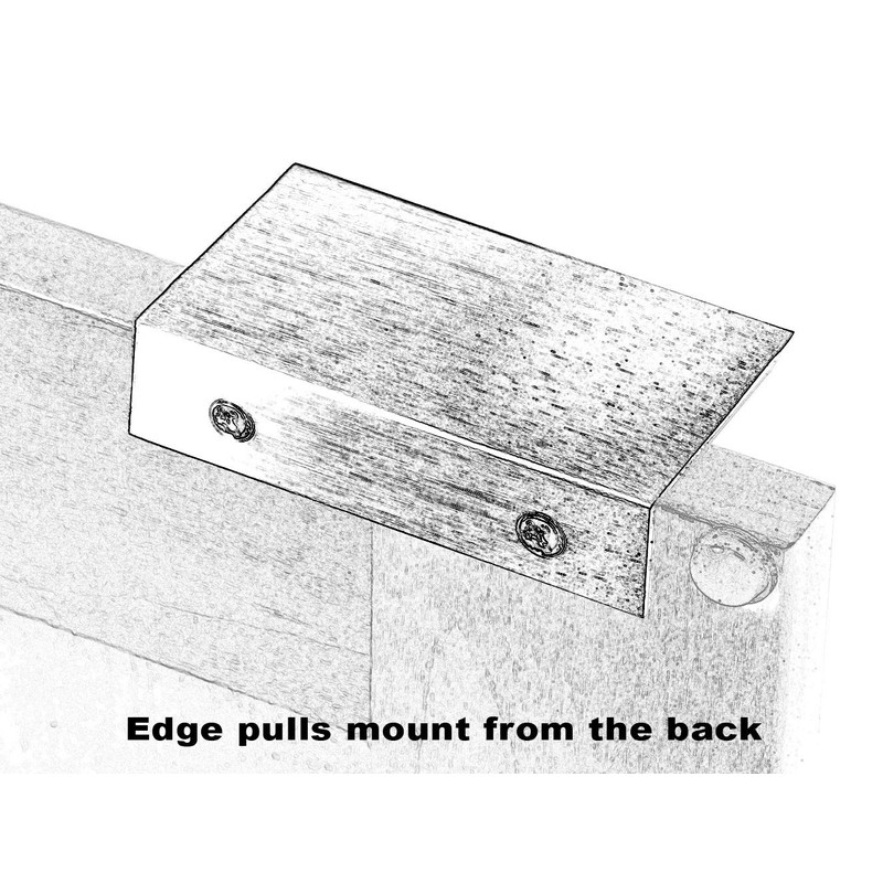 CKP #3306-3 in Brand Back Mount Finger Edge Pull, Matte
