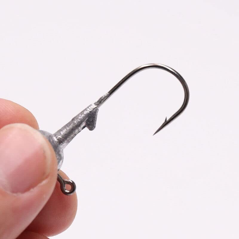 AIMALL 20PCS Jig Heads High Chemically Sharpened Hooks, Fishing Tackle