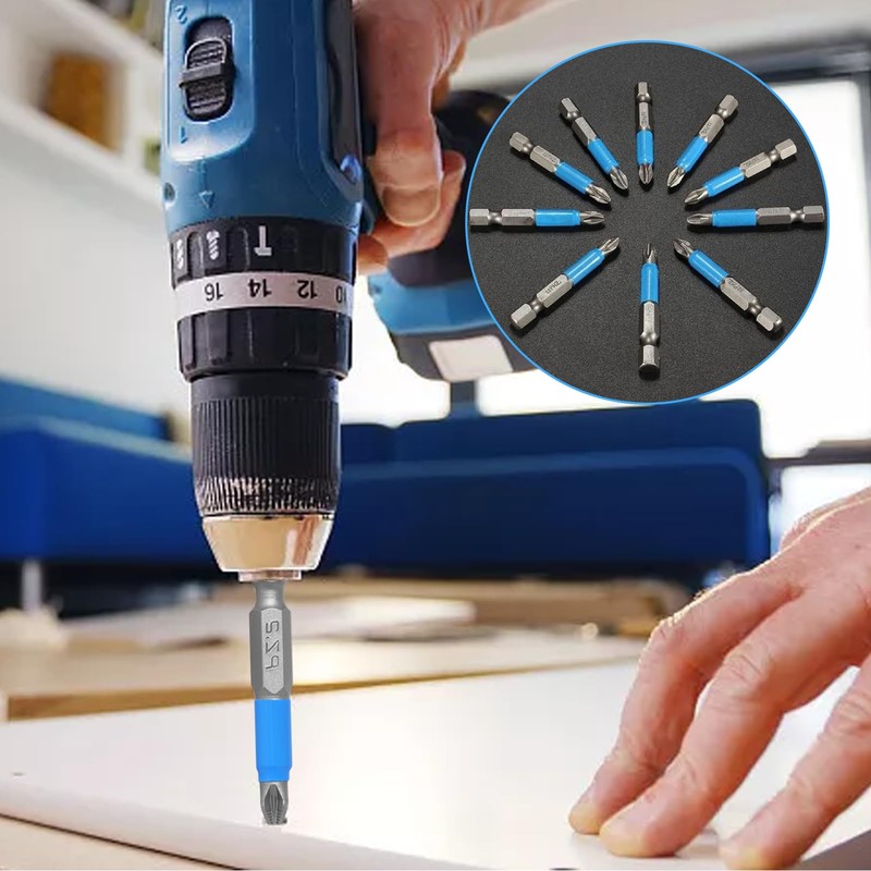 12 Pcs Screwdriver Bit Set, Magnetic Screw Driver Power Drill