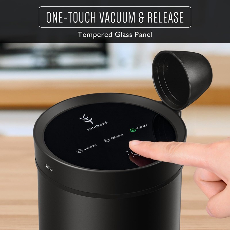 SOUL HAND Automatic Vacuum Coffee Canister for Coffee & Food