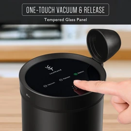 SOUL HAND Automatic Vacuum Coffee Canister for Coffee & Food Storage Airtight Sealed Coffee Storage Container, Stainless Steel Food Storage Containers for Coffee Beans - 1.2 L